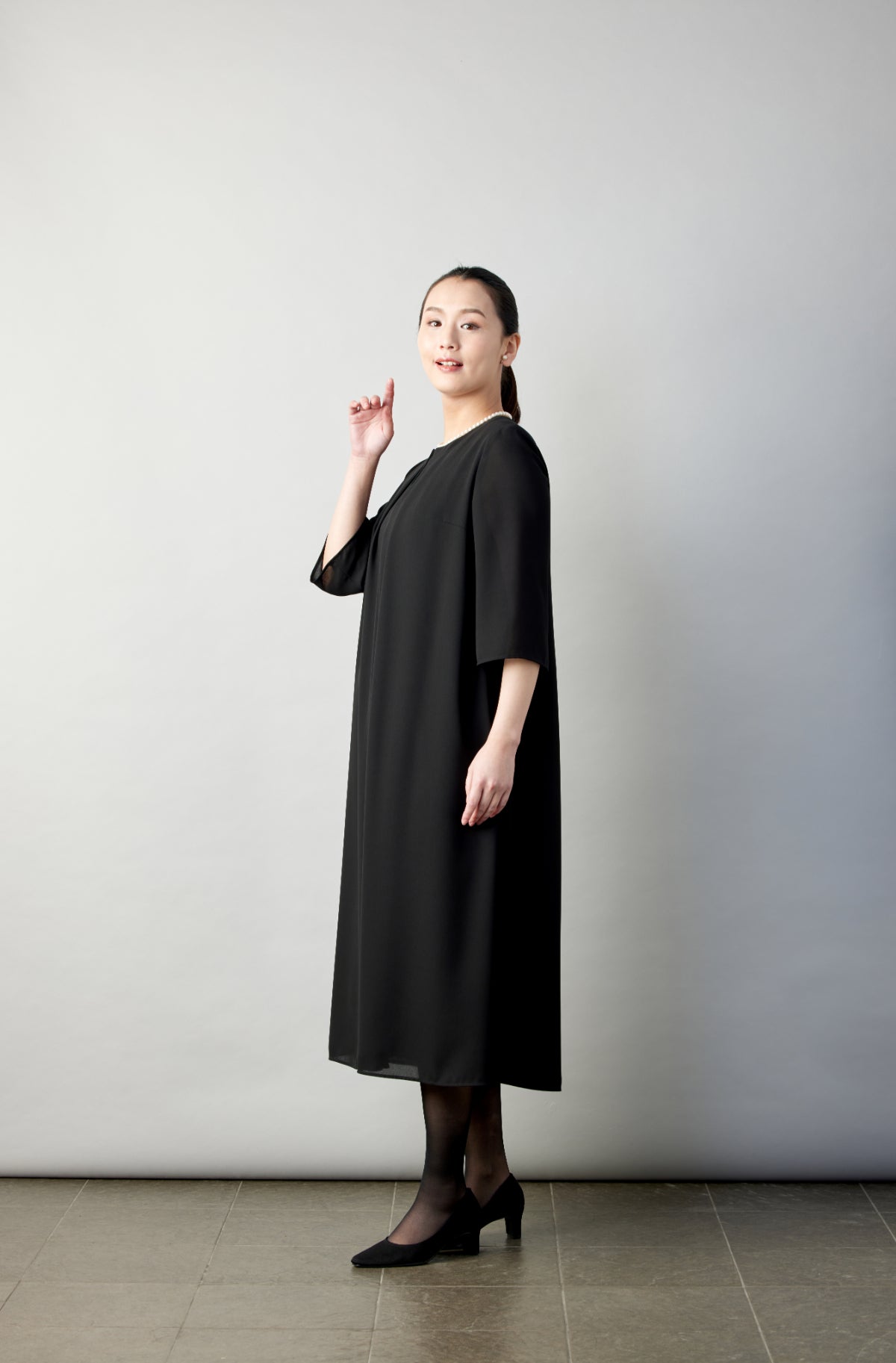 morphose ワンピース 黒 ブラックフォーマル サマーフォーマルワンピース FB5P083A – MONOIR