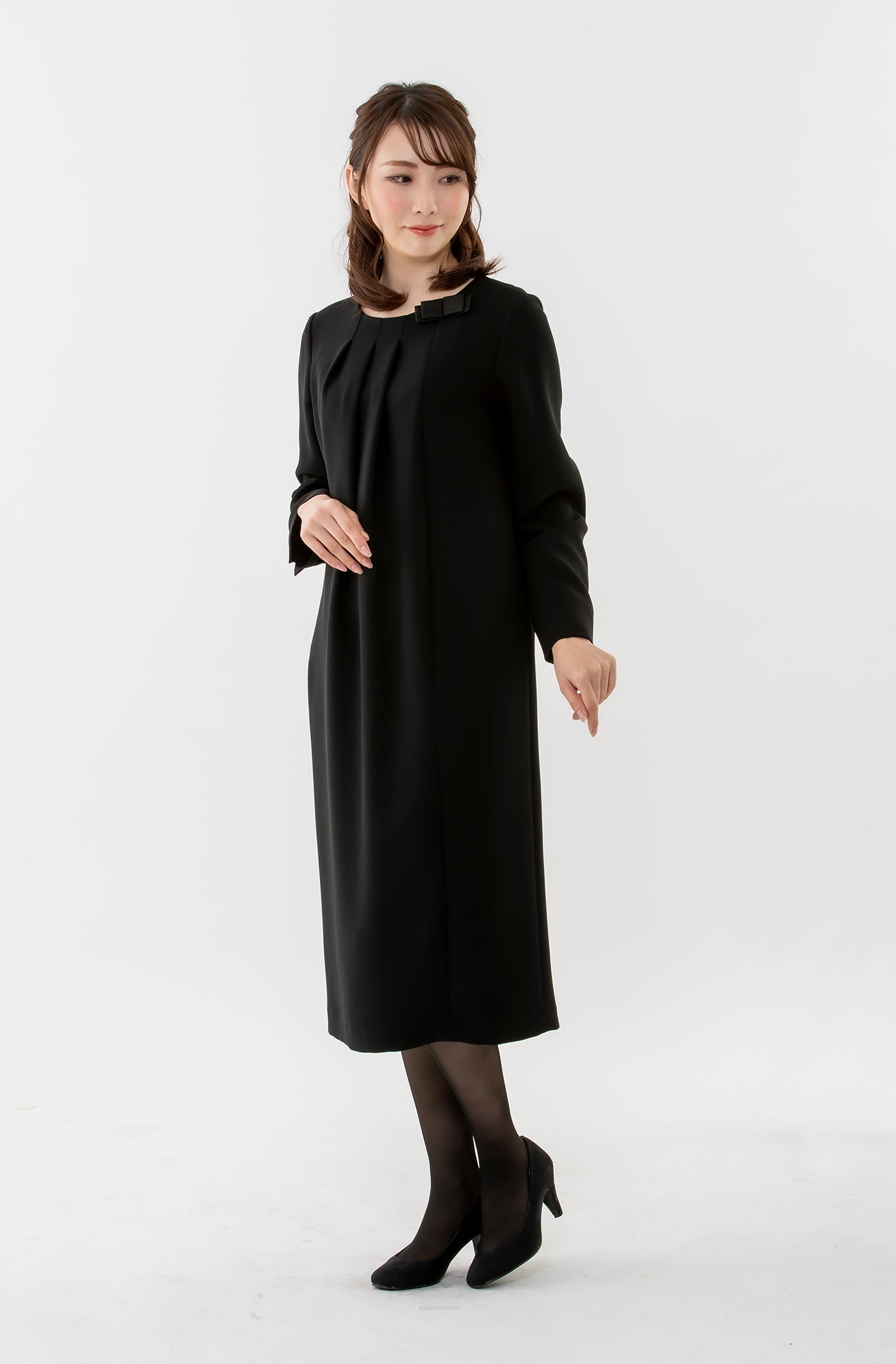 ブラックフォーマル アシメコクーンシルエットワンピース net