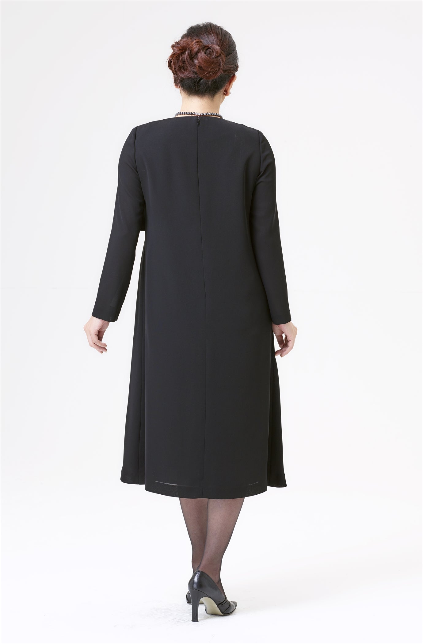 黒ワンピース2917 スモークティアードロングワンピース | ファッション通販サイト NUGU